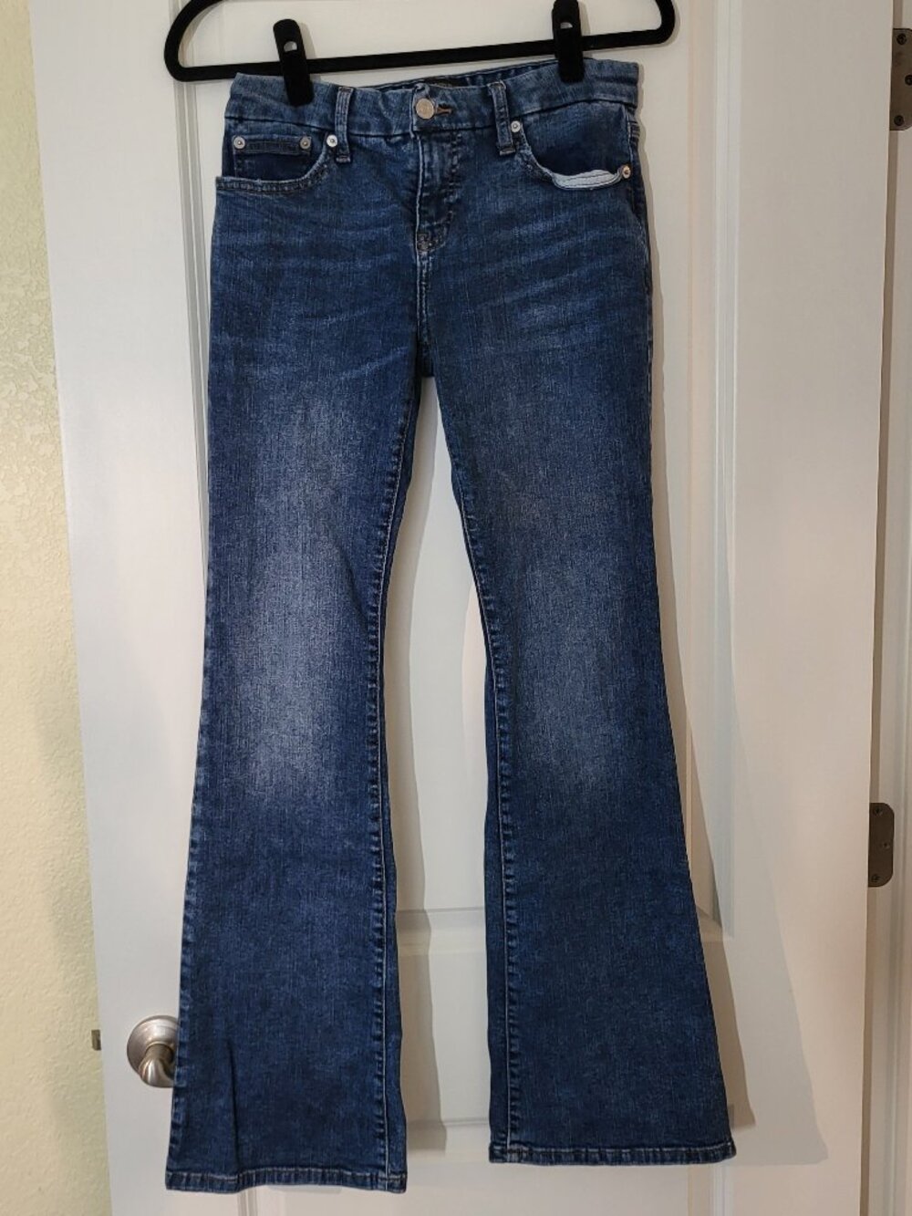 Banana Republic Low Rise Bootcut Jeans Size 27/4 Dark Blue Denim Stretch Y2K
